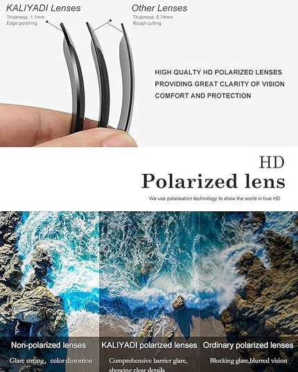KALIYADI Round Polarized Sunglasses for Men Women Retro Metal Hippie Circle Style Sun Glasses UV Protection