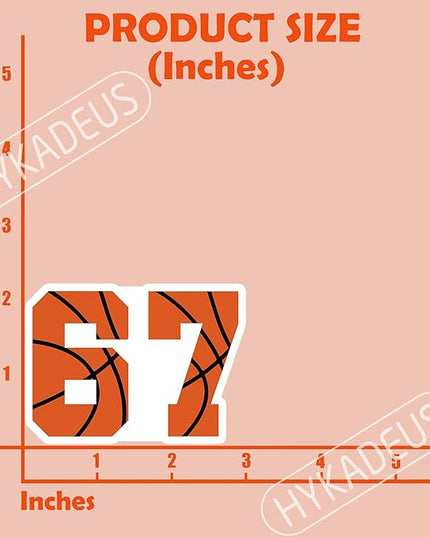 (3 Pcs) Basketball 67 Six Seven Funny Gen Alpha Meme Stickers – 67 Gifts for Coaches, Players, Waterproof Vinyl Decals for Water Bottle, Tumbler, Laptop, Phone Case, 3" x 2.1"