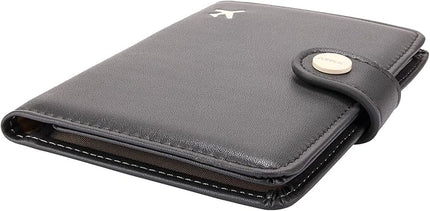 ZOPPEN Passport Holder Women, Passport Cover Travel Wallet Rfid Blocking Passport Wallet Cover Case Travel Essentials Document Organizer, Dark Grey