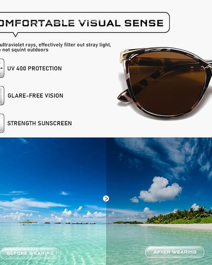 Trendy Cat Eye Sunglasses for Women Fashion Cateye UV400 Protection Glasses CL22017