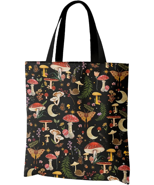 Horaldaily Canvas Tote Bag,Reusable Shoulder Tote Bag for Women Lady Casual Vacation, Shopping, Work, Gym