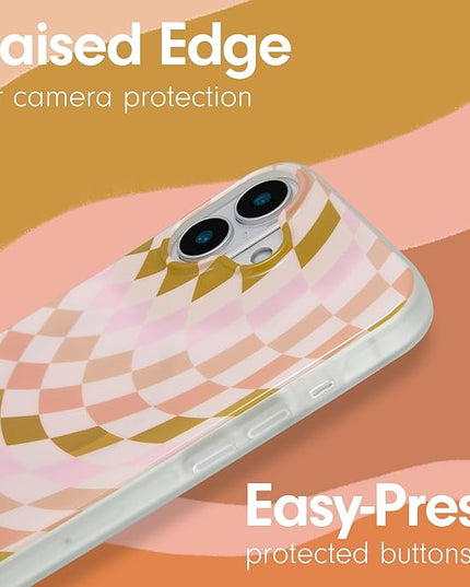 Sonix Case for iPhone 16 | Compatible with MagSafe | 10ft Drop Tested | Checkered Neutrals