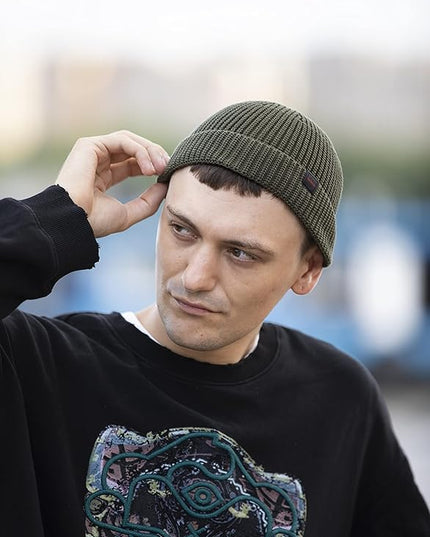 Fisherman Beanie Hats for Men Women,Knit Trawler Skull Cap,Watch Cap,Spring Fall Winter Warm Short Hats