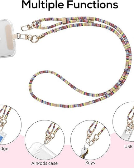 Phone Lanyard Crossbody Neck Strap with Charm Universal Adjustable Shoulder Strap Accessories