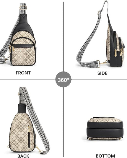 BOSTANTEN Small Sling Bag for Women Leather Crossbody Bags Fanny Pack Chest Bag for Travel