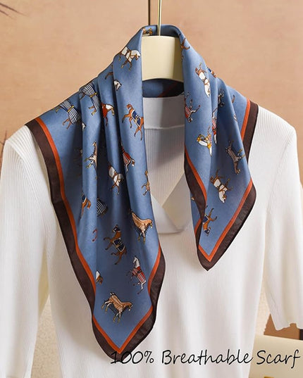 100% Mulberry Silk Scarf for Women Hair Lightweight Square Neckerchief Wrap For Head Scarves 21"