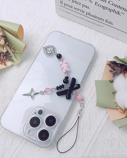 1-4PCS Cute Phone Charms Aesthetic Y2K Cell Phone Charms Strap Strawberry Butterfly Star PhoneCharm Y2K Accessories for Bag Keychain Airpods Camera Pendants Decor