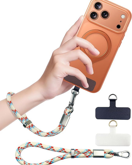 Phone Lanyard, Phone Wrist Strap for Cellphone Case, Adjustable Cell Phone Strap with 2 Tether Tabs for All Smartphones, Multicolor