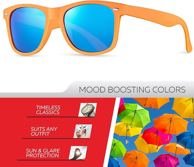 Retro Rewind Polarized Sunglasses for Men and Women - UV Protection Classic Sun Glasses