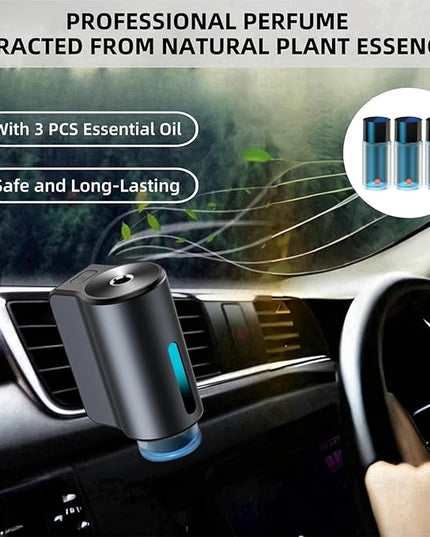 Car Air Freshener Diffuser with Three Adjustable, Rechargeable Car Diffusers, Car Fresheners Long Lasting (Ocean)