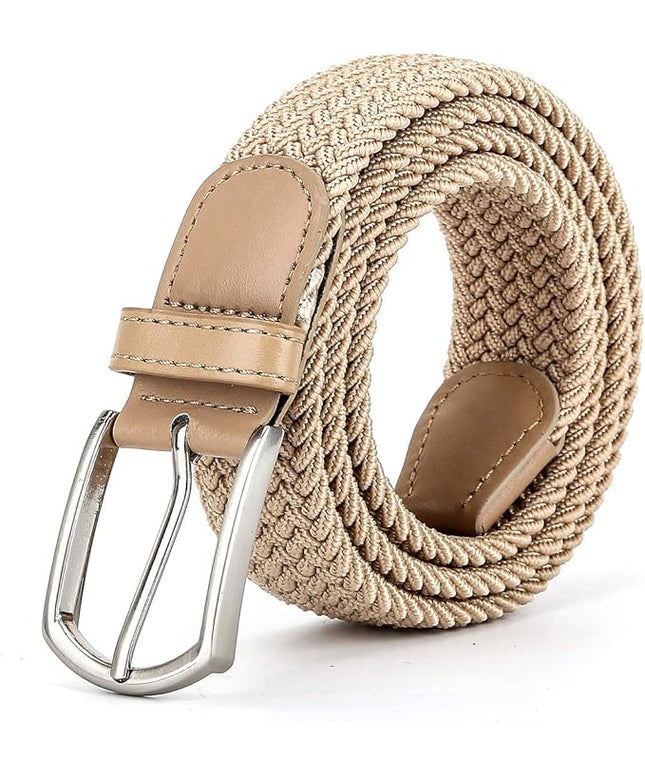 Braided Canvas Woven Elastic Stretch Belts for Men/Women/Junior with Multicolored