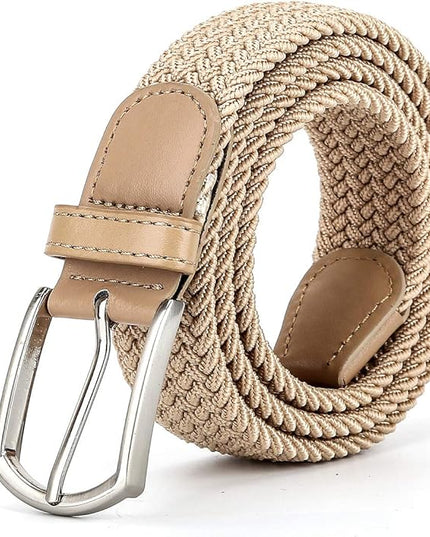Braided Canvas Woven Elastic Stretch Belts for Men/Women/Junior with Multicolored