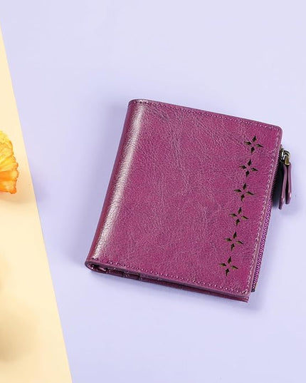 Lavemi Ultra Thin Small Compact Leather Womens Girls Wallets RFID Blocking Credit Card Holder for Women