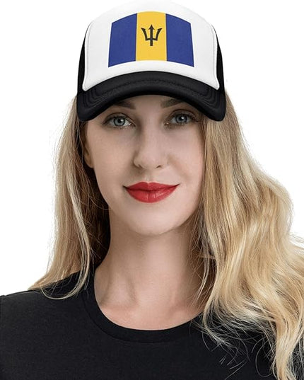 Cute Flag Baseball Cap for Men Women Mesh Trucker Hat Adjustable Patriotic Snapback Baseball Hat for Sports Running