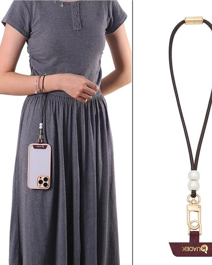 2-in-1 Utility Lanyard phone strap wrist strap-Leather