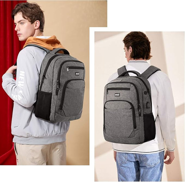 Paude Travel Backpack for Men and Women,17.3 inch School Backpack for Teens,Laptop Backpack with USB Charging port for Business College Trip