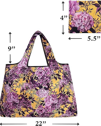 allydrew Large Foldable Tote Nylon Reusable Grocery Bags
