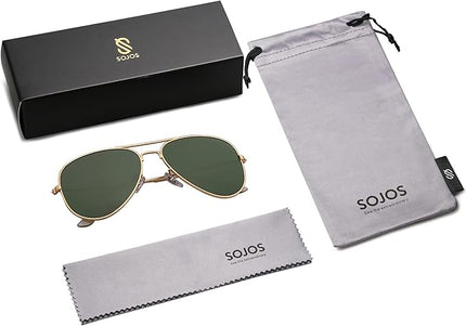 SOJOS Classic Aviator Polarized Sunglasses for Men Women Vintage Retro Style