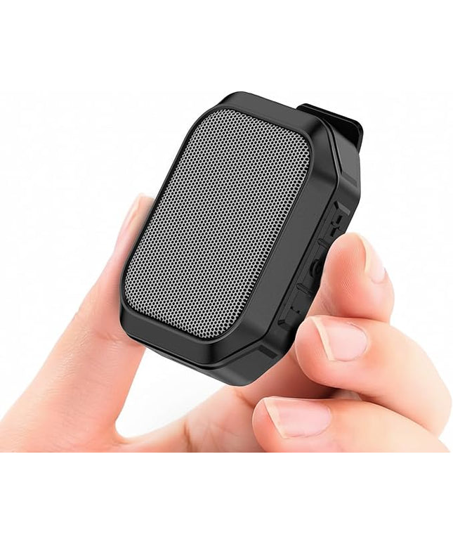Wearable Bluetooth Speaker,IPX7 Waterproof Outdoor Speakers,Clip-On Wireless Small Portable Speaker with Bluetooth 6.0,TWS,Hands-Free Calls for Work,Golf,Camping