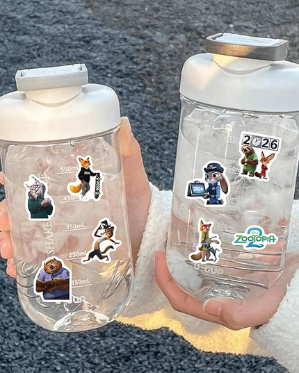 103 Pcs Anime Theme Stickers, Animals Cute Stickers, Movie Sticker Decorative Items Suitable for Phones, Tablets, Water Bottles, Refrigerators, Guitars, Scooters, Suitcases,and More