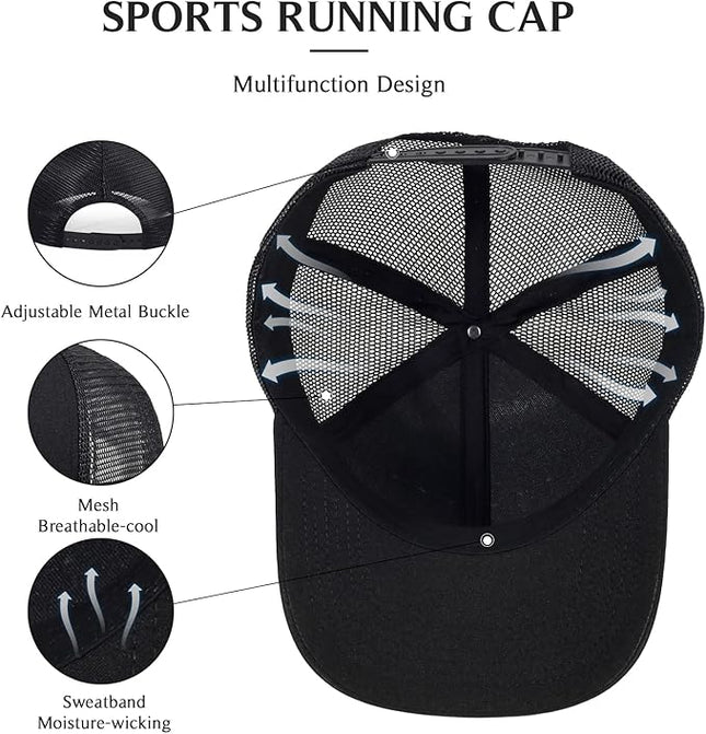 kozinu Unisex Trucker Hats Blank Mesh Snapback Hats Sport Plain Baseball Caps Adjustable Fitted Hat