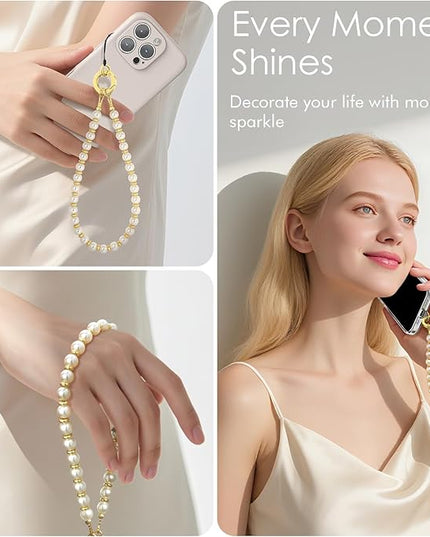 SURPHY Phone Charm, Phone Charms Strap with Tether Tab & Premium Metal Buckle, Cellphone Wrist Strap Chain