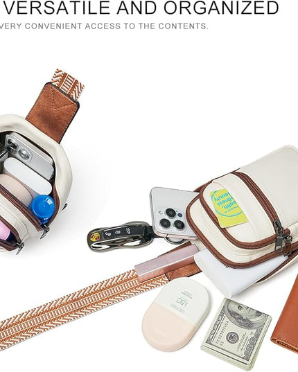 Sling Bag For Women Faux Leather Small Casual Daypack Backpack Fanny Pack Crossbody Chest Bags Purse