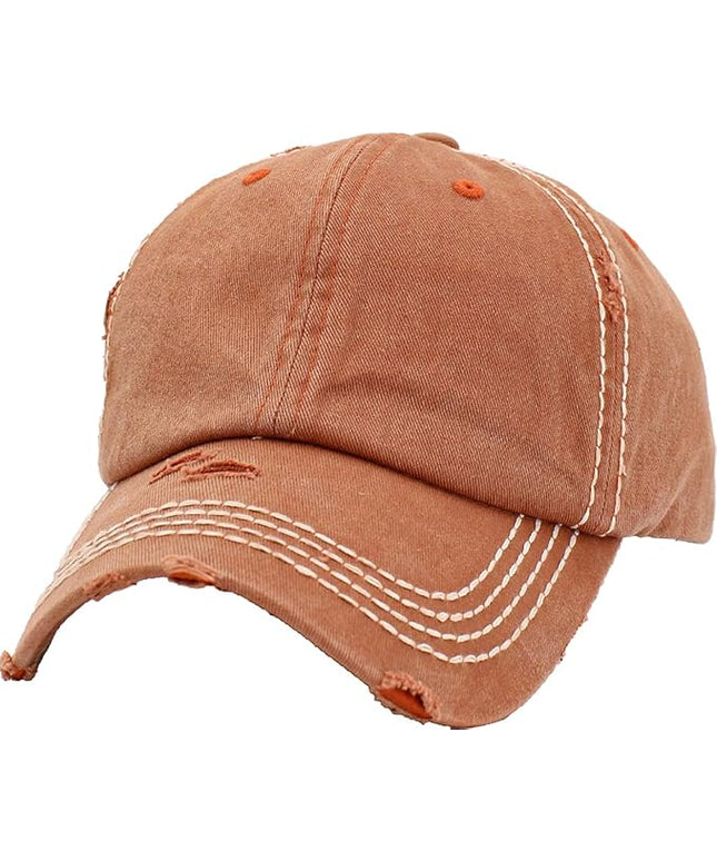 KBETHOS Vintage Washed Distressed Cotton Dad Hat Baseball Cap Adjustable Polo Trucker Unisex Style Headwear