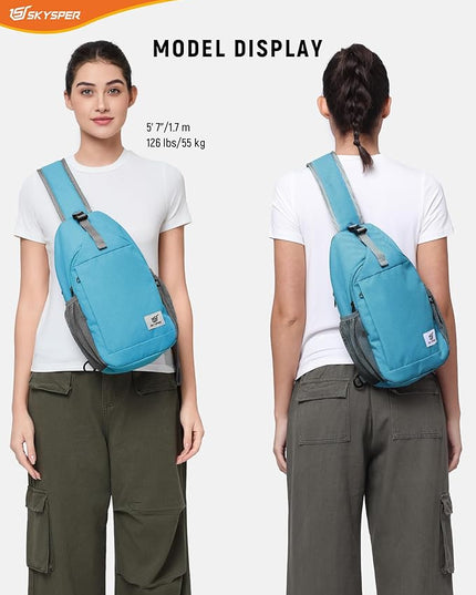 SKYSPER Sling Bag RFID Cross Body Bag Recycled Crossbody Backpack Travel Daypack