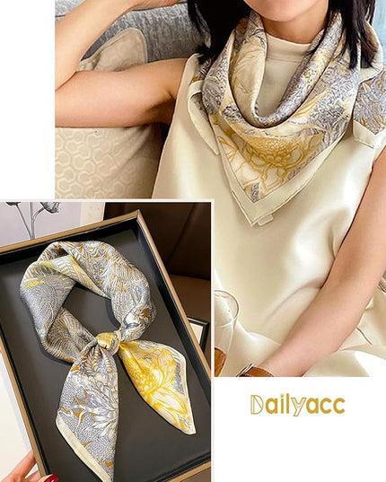 Dailyacc Hair Bandanas Scarf For Women Lightweight Fashion Neck Silk Satin Head Scarves For Sleeping Handbags Scarf