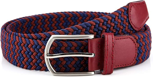 Braided Canvas Woven Elastic Stretch Belts for Men/Women/Junior with Multicolored