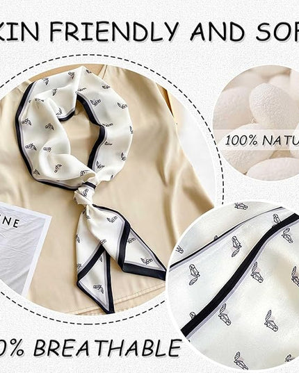 Dailyacc Hair Scarf for Women Fashion Silky Satin Headscarf Wrap Breathable Lightweight Neck Scarves For Handbag