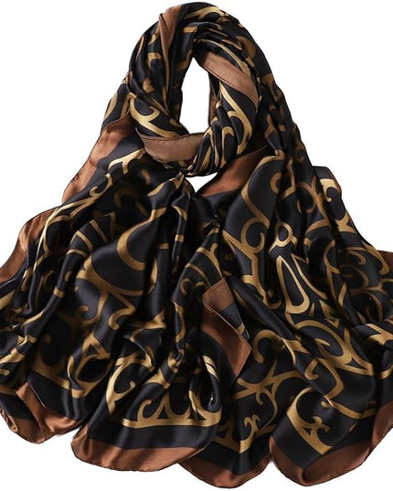 Fashion Scarves Scarf 100% Silk Feeling Scarf Silk Like Scarves Long Lightweight Sunscreen Shawls for Women