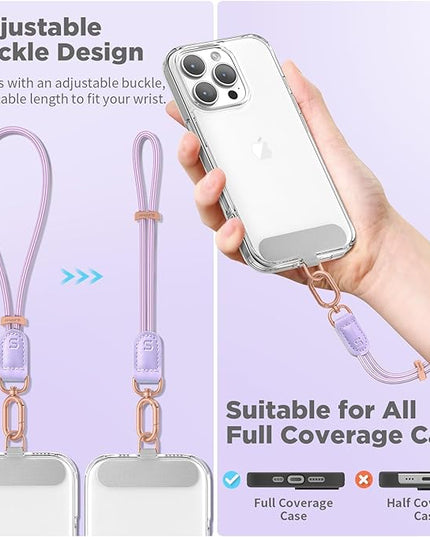 SURPHY Phone Wrist Strap, Keychain Wristlet, Phone Strap Charm with Tether Tab, Cellphone Lanyard Wrist, Key Chain for Women