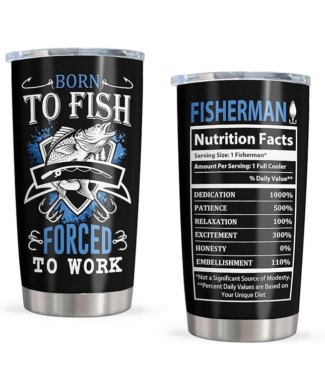 Fishing Gifts for Men, Unique Fishing Gifts for Dad/Grandpa/Boys, Gift for Fisherman, Dad/Papa Fisherman Present, Birthday Present for Mens Who Love to Fish Tumbler 20oz
