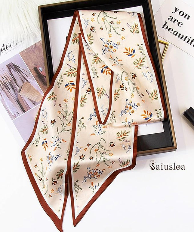 Purse Scarf For Handbags Head Scarves For Women's Hair Bags Scarfs Long Skinny Scarves Fashion Silky