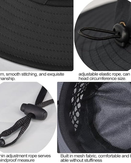 Sireck Fishing Hat, UPF50+ Wide Brim Sun Hat for Men Women, UV Protection Hiking Beach Bucket Hats Summer Safari Hat