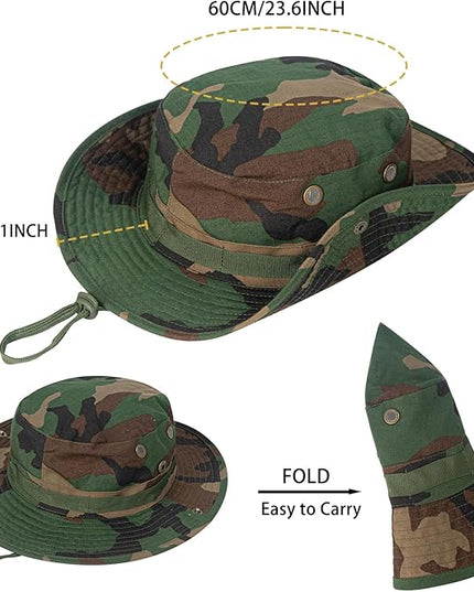 Sun Hats for Men Women Boonie Hat UPF 50+ Bucket Hat Wide Brim UV Protection Fishing Hiking Safari Outdoor Hats