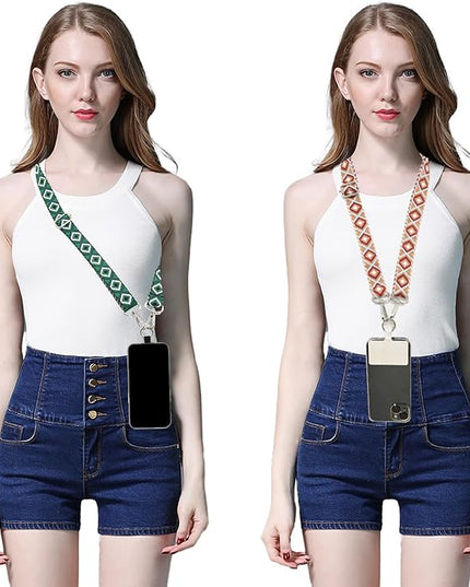 LEMEDE Adjustable Phone Lanyard - Phone Wristlet & Crossbody Phone Strap, Versatile for ID, Camera，Key straps(1" Width)