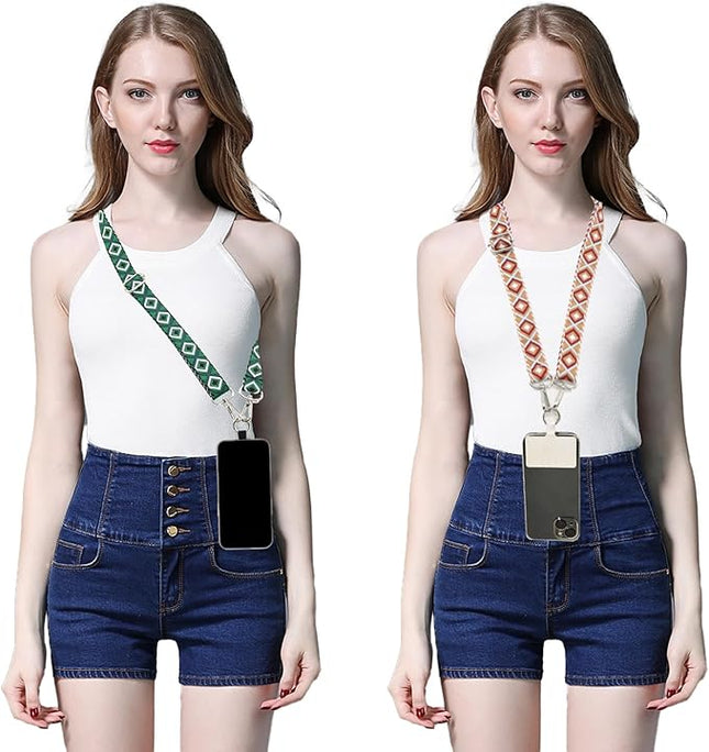 LEMEDE Adjustable Phone Lanyard - Phone Wristlet & Crossbody Phone Strap, Versatile for ID, Camera，Key straps(1" Width)