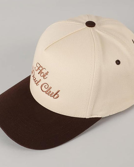 MIRMARU Two-Tone Vintage Canvas Trucker Hats for Men & Women, Adjustable Size Baseball Caps with Trendy Embroidered Design