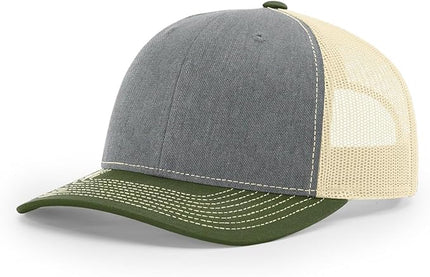 Richardson 112 Trucker Hat - Premium Adjustable Snapback Hat - Structured Six Panel Richardson Blank Caps