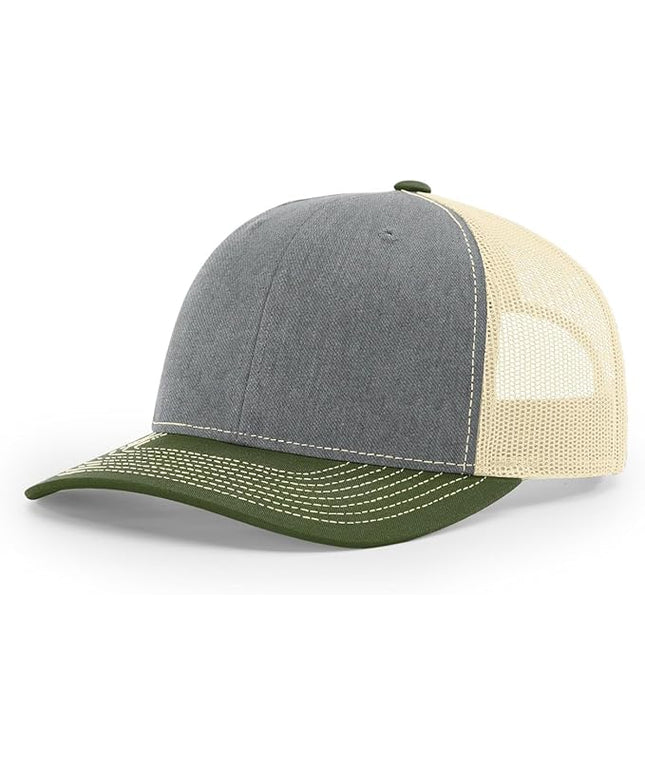 Richardson 112 Trucker Hat - Premium Adjustable Snapback Hat - Structured Six Panel Richardson Blank Caps