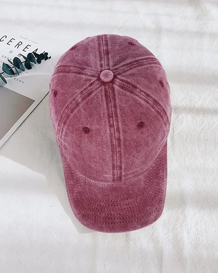 HH HOFNEN Men Women Washed Distressed Twill Cotton Baseball Cap Vintage Adjustable Dad Hat