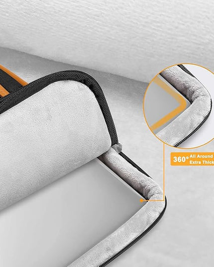 MOSISO 360 Protective Laptop Shoulder Bag,15 inch Computer Bag Compatible with MacBook Air M4 M3 M2/Pro A1990 A1707, Dell XPS Plus,Side Open Messenger Bag with 4 Zipper Pockets&Handle, Black