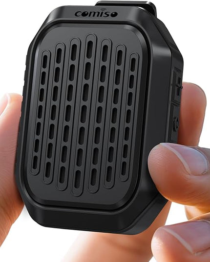 comiso Wearable Bluetooth Speaker- IPX7 Waterproof Updated, 10H Playtime Clip-On Wireless Portable Speaker Built-in Mic for Hands-Free Music/Calls, Work/Outdoor,Running/Cycling