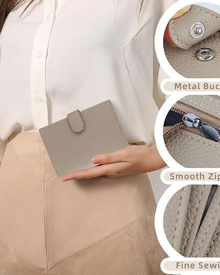 FuninCrea Family Passport Holder for 4 with 22 Card Slots, Faux Leather Passport Holder for Travel Multifunctional Portable Travel Wallet Womens (Khaki)