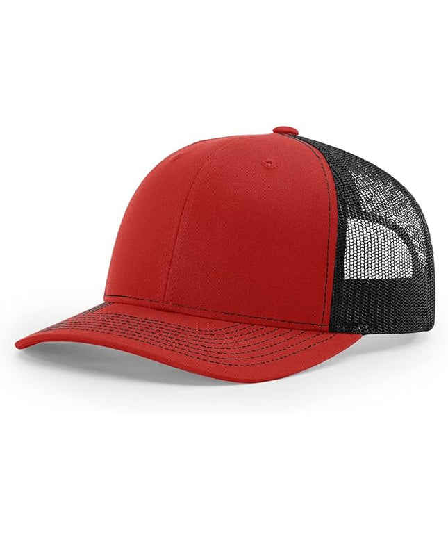 Richardson 112 Trucker Hat - Premium Adjustable Snapback Hat - Structured Six Panel Richardson Blank Caps
