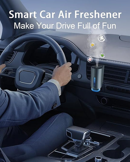 Car Air Freshener Diffuser,Smart Car Aroma Diffuser Air Freshener Spray Automatic with 10PCS Cologne Aromatherapy Oil (Oil Refill 3pcs)