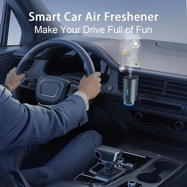 Car Air Freshener Diffuser,Smart Car Aroma Diffuser Air Freshener Spray Automatic with 10PCS Cologne Aromatherapy Oil (Oil Refill 3pcs)